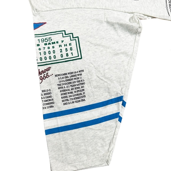 Vintage Long Gone Cooperstown Collection 1955 Brooklyn Dodgers Shirt - Picture 9 of 10